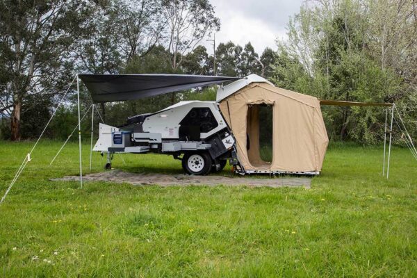 Camper Trailer using Superscreen Mesh by Hiraoka